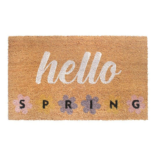 RugSmith Multicolor Machine Tufted Hello Spring Doormat
